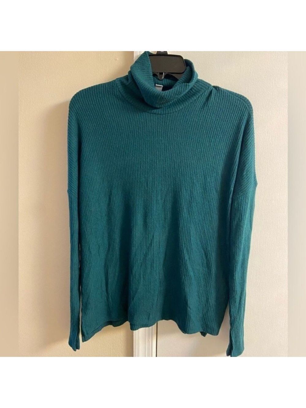 Aerie Deep Teal turtleneck Neck Sweater ribbed XS/S NWT